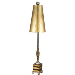 Elstead Design Bodenlampe in Gold 102 cm Wohnzimmer CORALYN* Moderne Lampen|Stofflampen