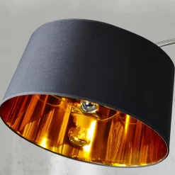 Best Invicta Interior Design Bogenlampe BANGO 195 cm Schwarz Wohnzimmer