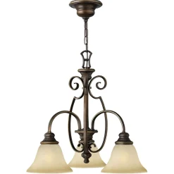 New Elstead Design Hängelampe Creme Braun Alabaster Landhaus