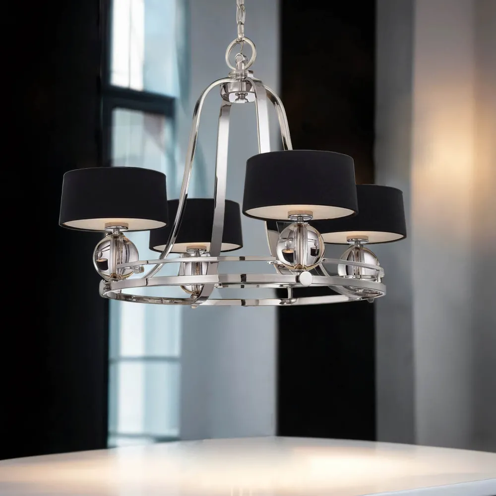 Elstead Design Kronleuchter mit Schirm Ø77,5cm Esszimmer* Hängelampen|Esszimmer Lampen