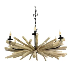 Suna Living Design Kronleuchter Treibholz Metall Handarbeit BANGKOK* Hängelampen|Moderne Lampen