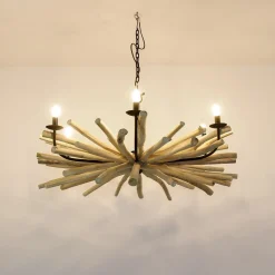 Suna Living Design Kronleuchter Treibholz Metall Handarbeit BANGKOK* Hängelampen|Moderne Lampen