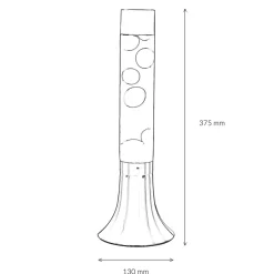 Online Easylight Design Lavalampe Blau Wachs Weiß 38cm hoch YVONNE