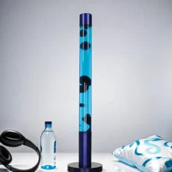 Easylight Design Lavalampe XXL Blau Hellblau rund 76cm ALAN* Retro Lampen|Lavalampen