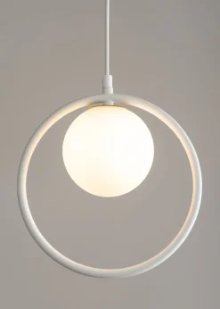 Sigma Design Pendelleuchte Glas Metall Weiß bis 0,9 m G9* Hängelampen|Kugellampen