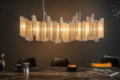 Clearance Invicta Interior Design Pendelleuchte RIRRE Metall Ketten Silber Esstisch