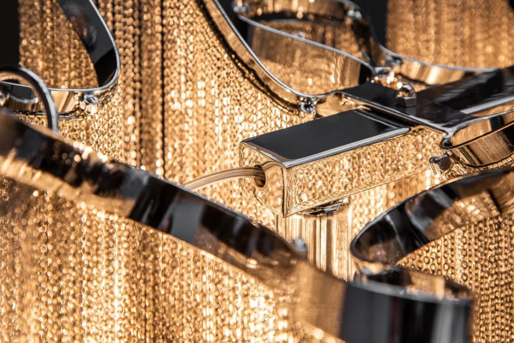 Clearance Invicta Interior Design Pendelleuchte RIRRE Metall Ketten Silber Esstisch