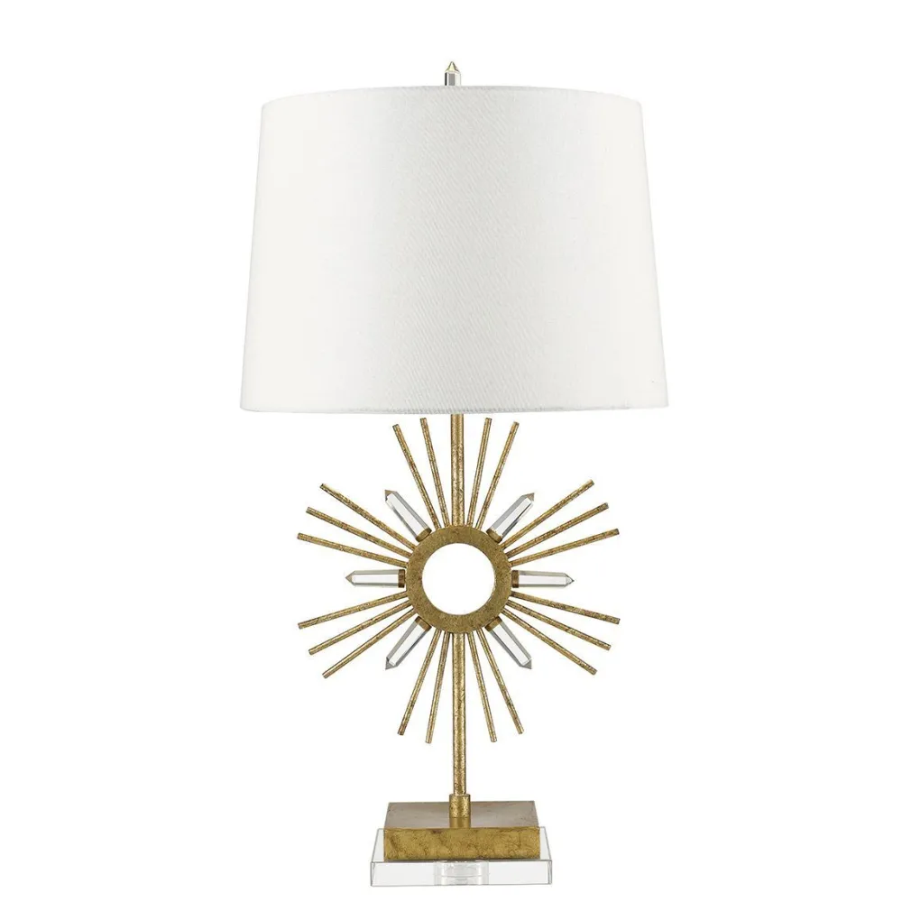 Elstead Design Tischleuchte in Gold Weiß dekorativ 78 cm* Tischlampen|Schlafzimmer Lampen