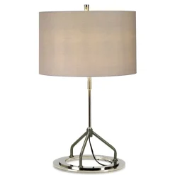 Elstead Design Tischleuchte Stoff Schirm 66,5cm hoch Grau