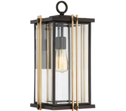 Sale Elstead Design Wandlaterne in Bronze antik Gold IP44 GORDON