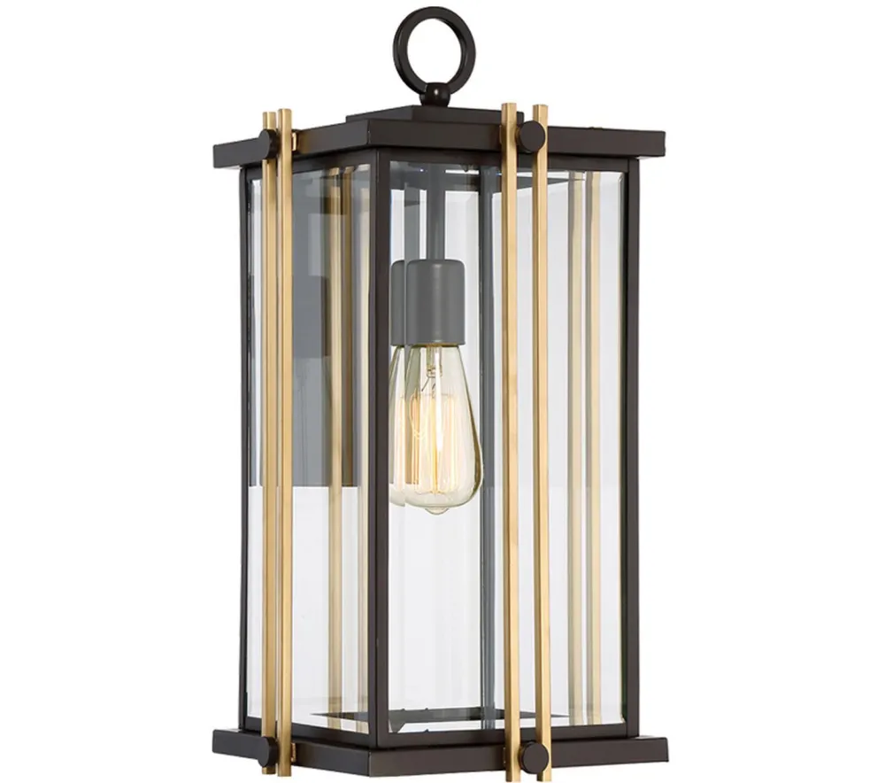 Sale Elstead Design Wandlaterne in Bronze antik Gold IP44 GORDON