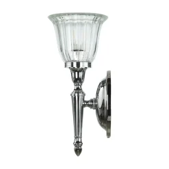 Elstead Designer Badleuchte LED aus Messing Glas IP44 in Chrom