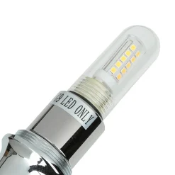 Elstead Designer Badleuchte LED aus Messing Glas IP44 in Chrom