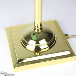 Giovanni Battista Designer Bankerleuchte mit 24K vergoldet* Glaslampen|Metall Lampen