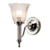 Outlet Elstead Designer Wandlampe Badezimmer aus Messing in Nickel