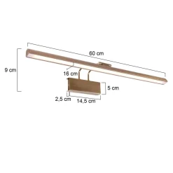 Steinhauer Dimmbare LED Bilderleuchte Metall B:60 cm 9 W flexibel* Led Lampen|Wandleuchten