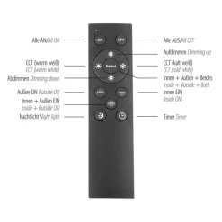 Just Light Dimmbare LED Deckenlampe Fernbedienung 2700-5000 K rund* Flurlampen|Bürolampen