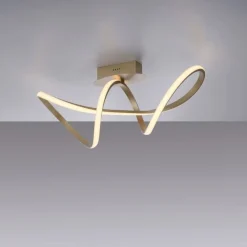 Just Light Dimmbare LED Deckenlampe in Messing 3000 K warmweiß* Deckenleuchten|Flurlampen