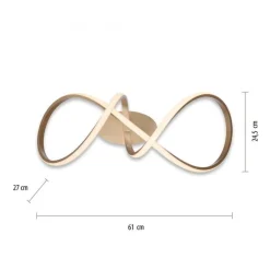 Just Light Dimmbare LED Deckenlampe in Messing 3000 K warmweiß* Deckenleuchten|Flurlampen