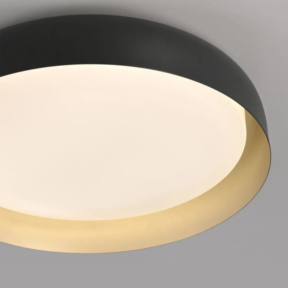 Just Light Dimmbare LED Deckenlampe Schwarz Gold Ø57 cm 3850 lm* Deckenleuchten|Flurlampen