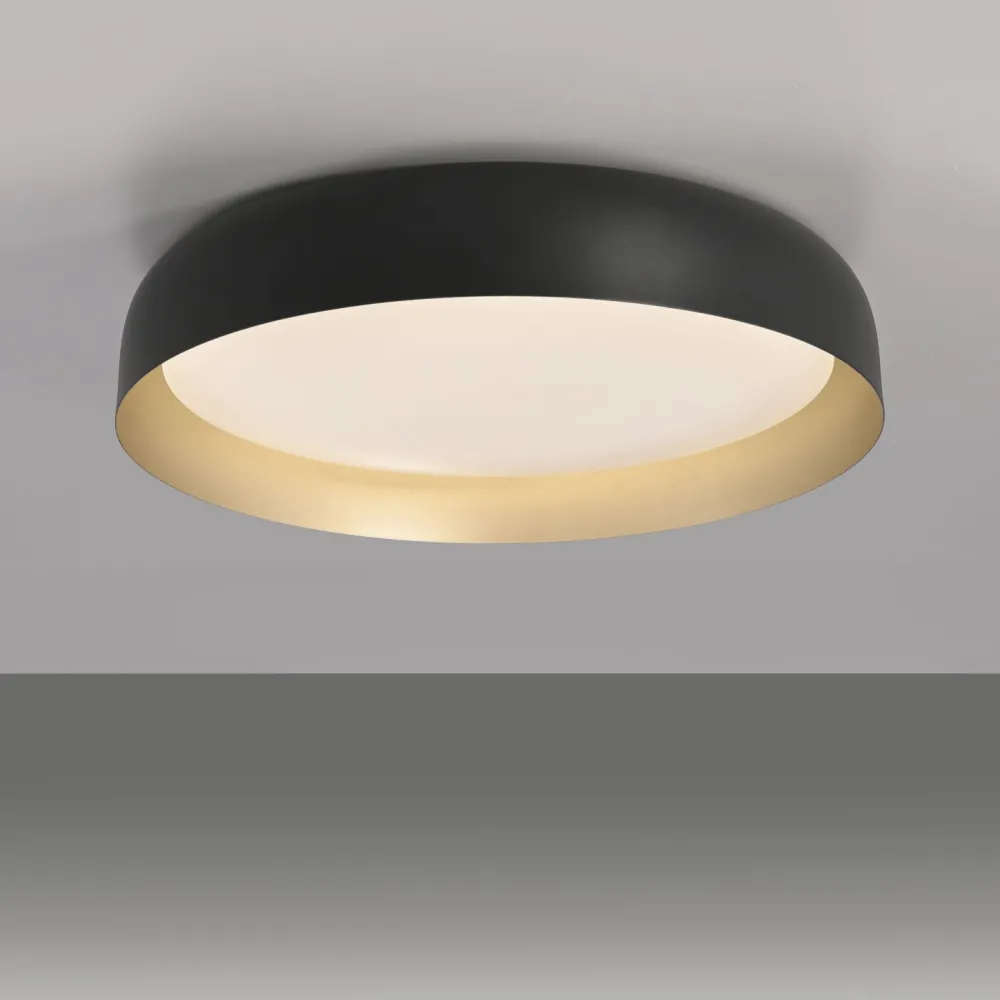 Just Light Dimmbare LED Deckenlampe Schwarz Gold Ø57 cm 3850 lm* Deckenleuchten|Flurlampen