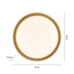 Just Light Dimmbare LED Deckenlampe Schwarz Gold Ø57 cm 3850 lm* Deckenleuchten|Flurlampen