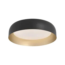 Online Just Light Dimmbare LED Deckenlampe Schwarz Gold Ø40 cm 2850 lm