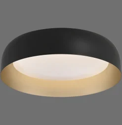 Online Just Light Dimmbare LED Deckenlampe Schwarz Gold Ø40 cm 2850 lm