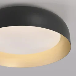 Online Just Light Dimmbare LED Deckenlampe Schwarz Gold Ø40 cm 2850 lm