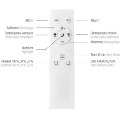 Online Just Light Dimmbare LED Deckenlampe Schwarz Gold Ø40 cm 2850 lm