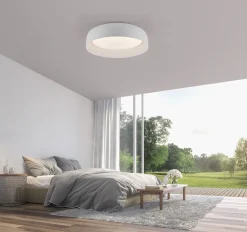 Just Light Dimmbare LED Deckenlampe Weiß Metall Ø40 cm 2700-5000 K* Deckenleuchten|Flurlampen