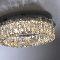 Just Light Dimmbare LED Deckenlampe in Chrom Acrylglas Ø40 cm 22 W* Deckenleuchten|Led Lampen