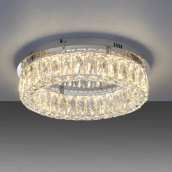 Just Light Dimmbare LED Deckenlampe in Chrom Acrylglas Ø40 cm 22 W* Deckenleuchten|Led Lampen