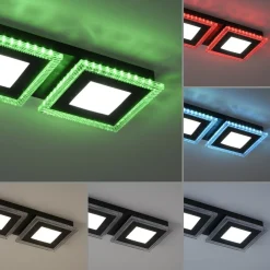 Online Just Light Dimmbare LED Deckenlampe RBG Farbwechsel Fernbedienung