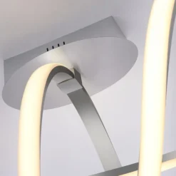 Just Light Dimmbare LED Deckenlampe in Aluminium 3000 K warmweiß* Deckenleuchten|Flurlampen