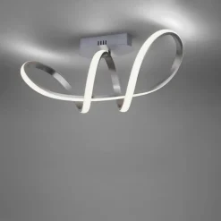 Just Light Dimmbare LED Deckenlampe in Aluminium 3000 K warmweiß* Deckenleuchten|Flurlampen