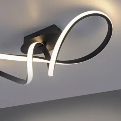 Best Just Light Dimmbare LED Deckenlampe Metall Schwarz 3000 K warmweiß