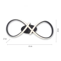 Best Just Light Dimmbare LED Deckenlampe Metall Schwarz 3000 K warmweiß