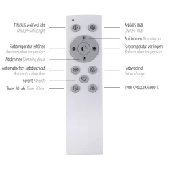 Just Light Dimmbare LED Deckenleuchte RBG Licht 17 W Fernbedienung* Flurlampen|Bürolampen