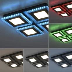 Just Light Dimmbare LED Deckenleuchte RBG Licht 17 W Fernbedienung* Flurlampen|Bürolampen