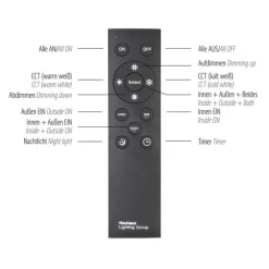 Just Light Dimmbare LED Deckenleuchte Fernbedienung 54 W 121,4 cm* Flurlampen|Bürolampen