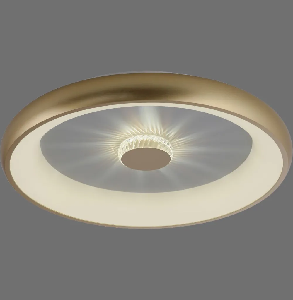 Just Light Dimmbare LED Deckenleuchte 2700-5000 K Ø61,5 cm Messing* Flurlampen|Bürolampen