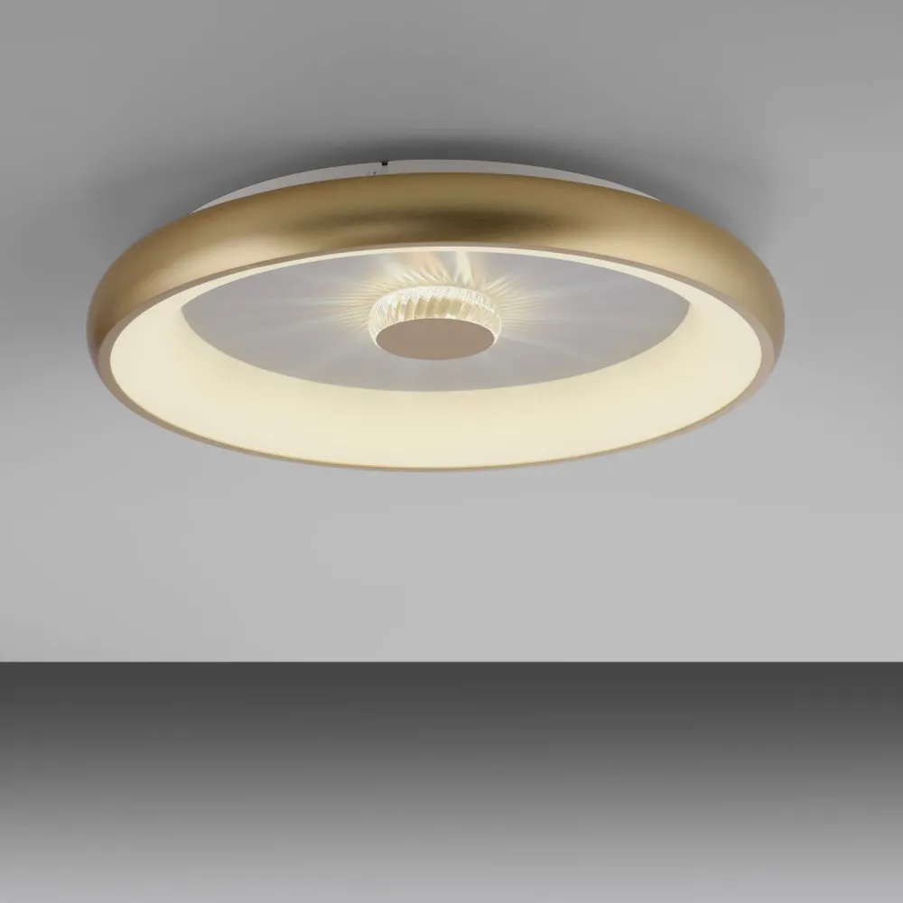 Just Light Dimmbare LED Deckenleuchte 2700-5000 K Ø61,5 cm Messing* Flurlampen|Bürolampen