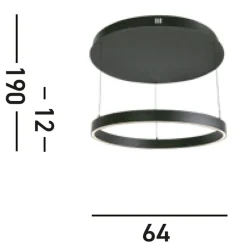 Searchlight Dimmbare LED Hängelampe Ø64 cm 41 W Gestensteuerung* Wohnzimmerlampen|Esszimmer Lampen