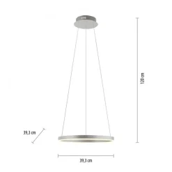 Just Light Dimmbare LED Hängelampe Aluminium Metall Ø39,3 cm 20 W* Hängelampen|Bürolampen