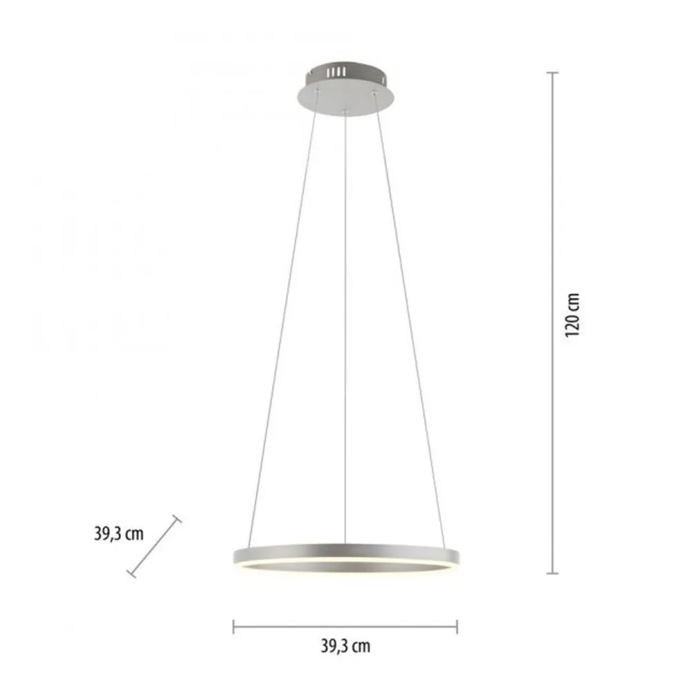 Just Light Dimmbare LED Hängelampe Aluminium Metall Ø39,3 cm 20 W* Hängelampen|Bürolampen
