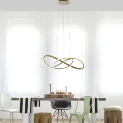 Online Just Light Dimmbare LED Hängeleuchte in Messing 3000 K L:57 cm