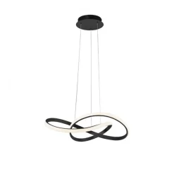 Just Light Dimmbare LED Hängeleuchte Metall Schwarz 3000 K L:57 cm* Hängelampen|Bürolampen