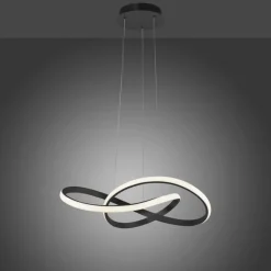 Just Light Dimmbare LED Hängeleuchte Metall Schwarz 3000 K L:57 cm* Hängelampen|Bürolampen