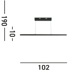 Searchlight Dimmbare LED Pendelleuchte Schwarz Metall 101,5 cm 29 W* Hängelampen|Led Lampen
